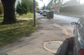 Propao trotoar (zbog korenja drveta) u Zetskoj ulici
