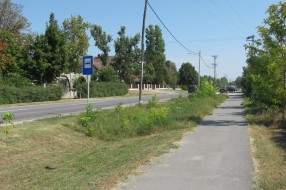 Zarasla biciklistička staza i visoka trava pored samog međunarodnog puta