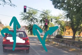 Obeležja na kolovozu (ugao Gajeve i Somborskog puta)