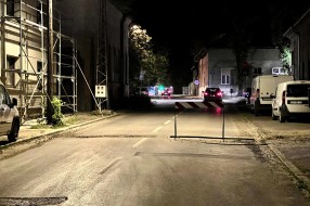 Obeležavanje radova na putu u Kumičićevoj ulici