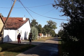 Nakrivljena bandera preti da će se srušiti (Zagrebačka, Bajmok)