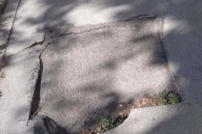Rupe na trotoaru u ulici Arsenija Čarnojevića