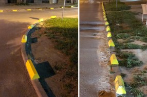 Žuti ivičnjaci (ruglo) u centru grada i na Prozivci