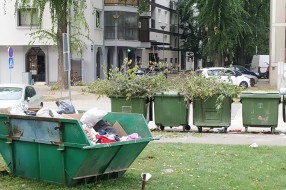 Kontejner za kabasti otpad na Radijalcu (ulica Petra Lekovića)