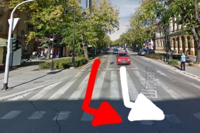 Skretanje iz Štrosmajerove ka Braće Radić