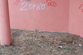Smeće i otpad oko mesne zajednice Peščara