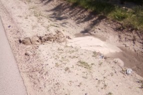 Čordaški put - Kanali pored puta opasni