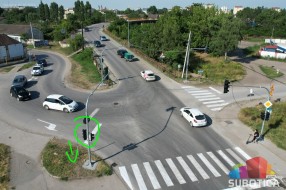 Promena režima na semaforu kod hotela Patrija