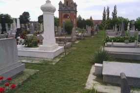 Košenje trave na Bajskom groblju
