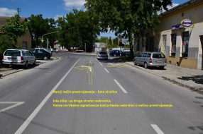 Prestrojavanje -  raskrsnica ulica Matije Gupca i Maksima Gorkog