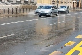 Poplava u novoizgrađenoj ulici Maksima Gorkog posle 20-minutne kiše