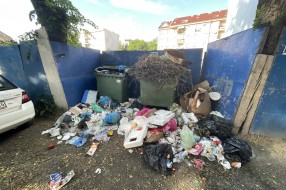 Velika količina smeća u ulici Zrinjskog i Frankopana (preko puta vrtića "Veverica")