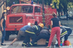 Žardinjere ili stubići na delu Trga republike do hotela "Forum"