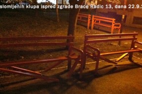 Vandalizam - slomljene klupe u Tokiju
