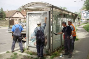 Autobusko stajalište na Prozivci - pre i posle