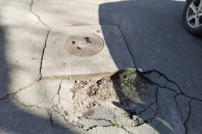 Urušavanje asfalta u Šumskoj ulici