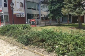 Sarićev spomenik i zelena površina