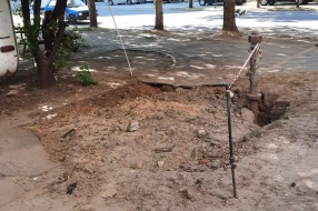 Nezavršeni radovi (popravka hidranta u Ulici Blaška Rajića)