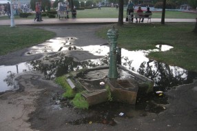 Novi-stari problem odvođenja vode sa česme u parku na Paliču