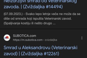 Veterinarski zavod - nepodnošljivi smrad i buka