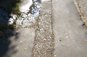 Voda teče danima na ulicu (ulica Bose Milićević)