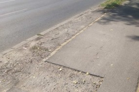 Rupa na biciklističkoj stazi na Segedinskom putu
