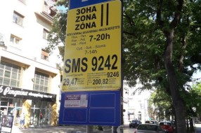 Išarana parking tabla u Đure Đakovića