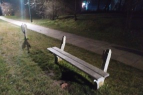 Polomljene klupe na šetalištu na Paliću