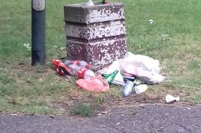 Pretrpane kante za smeće u Dudovoj šumi