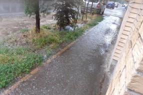 Poplavljeni trotoar u Ulici braće Majer