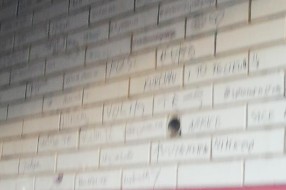 Pisanje po zgradi, klupama i šetališu na Prozivci
