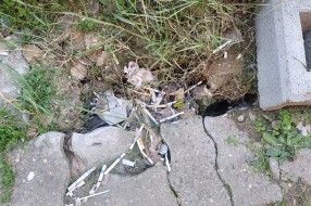 Mala deponija iza pozorišta u centru
