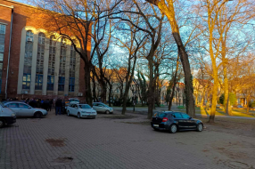 Parkirani automobili u parku Rajha Ferenca