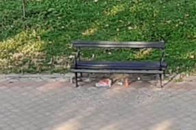 Nepokošena  trava  i smeće na Radijalcu