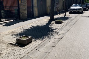 "Ukopane" žardinjere u Ulici Vase Stajića