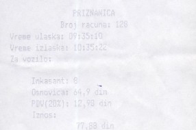 Naplata parkinga na zatvorenom parkingu oko Otvorenog univerziteta