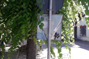 Neuočljivi saobraćajni znak na raskrsnici ulice Žarka Zrenjanina i Karađorđevog puta