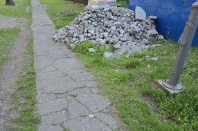 Građevinski šut na javnim površinama - Zelengorska, Palić