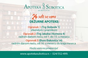 Apoteke Subotica ne poštuju radno vreme