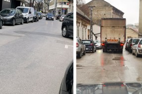 Oštećenja vozila u Ulici Vuka Karadžića