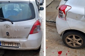 Oštećenja vozila u Ulici Vuka Karadžića