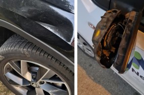 Oštećenja vozila u Ulici Vuka Karadžića