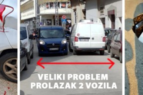 Oštećenja vozila u Ulici Vuka Karadžića