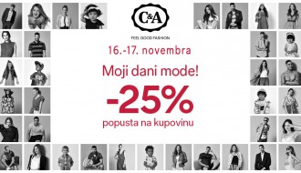 C&A: popust 25% na sve