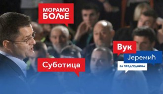Predsednički kandidat Vuk Jeremić u Subotici