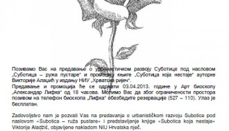 Predavanje o urbanističkom razvoju Subotice