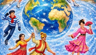 Završna svečanost programa umetničkog klizanja - predstava na ledu: "Put oko sveta"