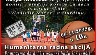 Sređivanje košarkaškog terena u Đurđinu