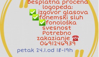 Besplatna procena logopeda za decu