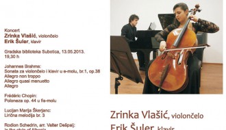 Koncert: Zrinka Vlašić (violončelo) i Erik Šuler (klavir)